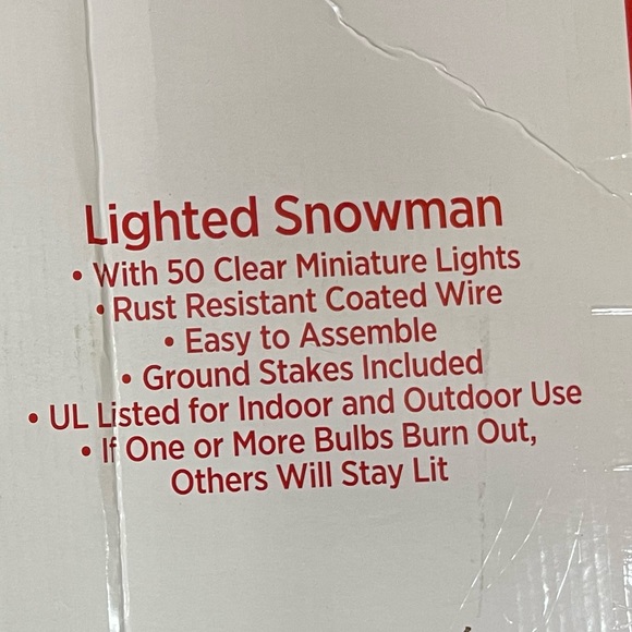 NIB 37” Light Up Snowman Yard Or Indoor Display - Picture 2 of 2